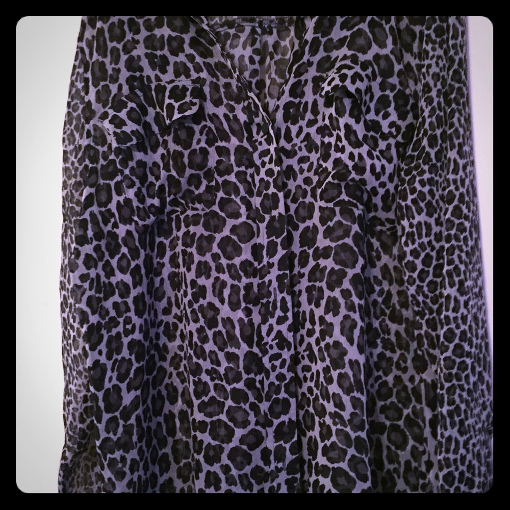 Women’s dress shirt leopard print